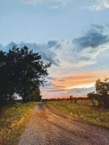 Image of a gravel road in rural Texas. Showing that you don't have to be in Dallas or Houston to receive life coaching. You can get support from anywhere from a life coach for autistic adults.